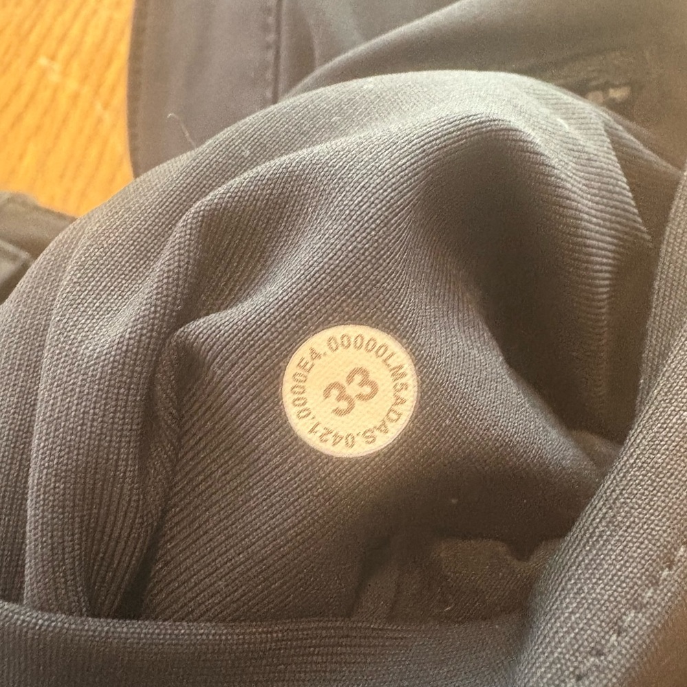 Lululemon Mens ABC Tech Chino Pants Black Sz 33 29.5” Inseam - Picture 9 of 13